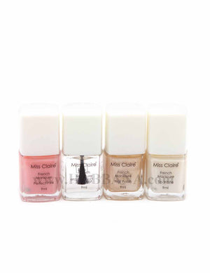 Miss Claire French Manicure Nail Set (4 in 1)