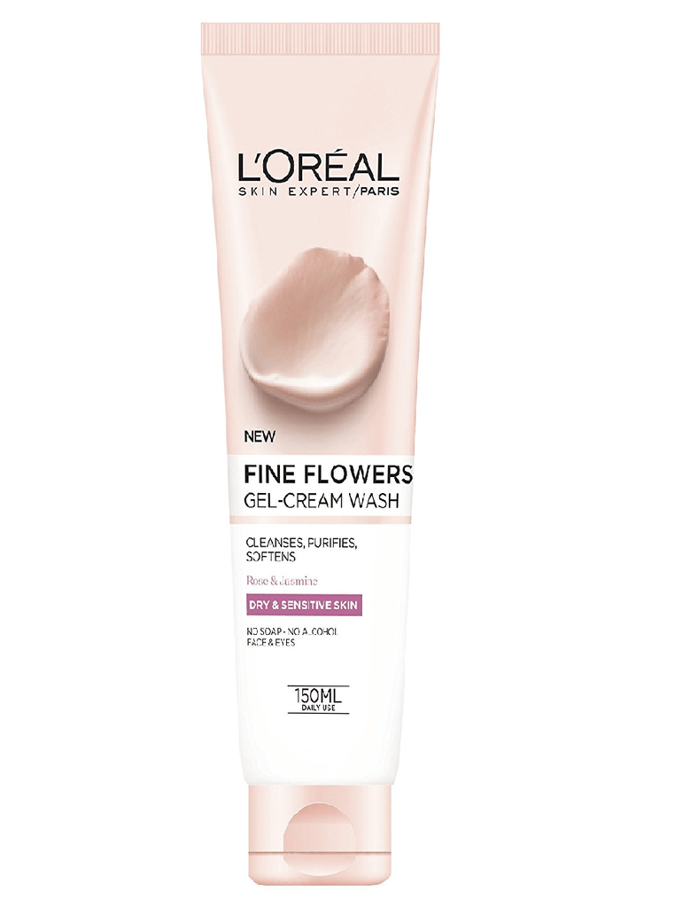 Loreal Paris Fine Flowers Gel-Cream Wash Dry & Sensitive Skin (150Ml)
