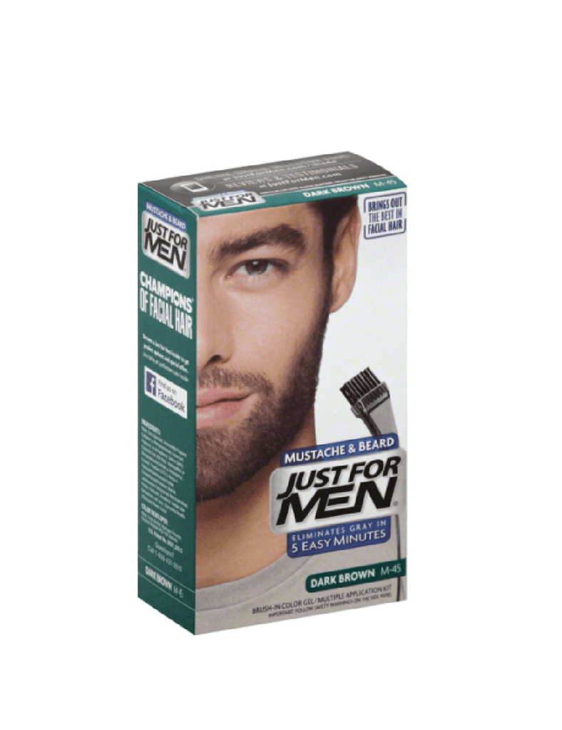 Just For Men Brush-In Color Gel Mustache & Beard Dark Brown M-45