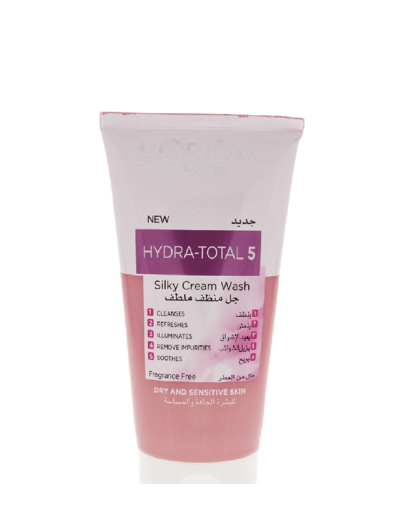 Loreal Hydra-Total 5 For Dry And Sensitive Skin Silky Cream Face Wash (150Ml)