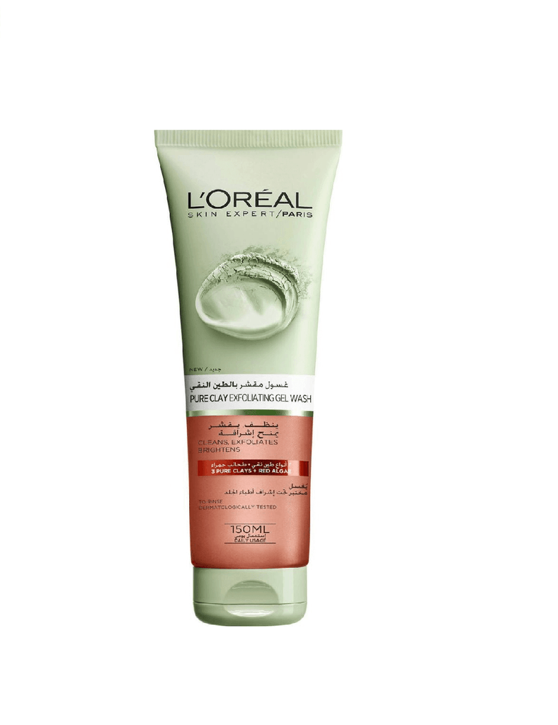 Loreal Paris Pure Clay Red Face Cleanser With Red Algae, Exfoliates And Brightens (150Ml)